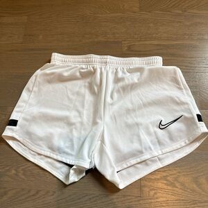 White womens Nike soccer shorts